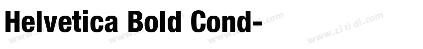 Helvetica Bold Cond字体转换